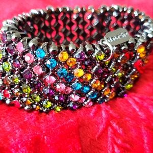 NWOT bracelet by Natasha. stretch multi color crytsal